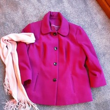 Ladies Pink Jacket Coat Large