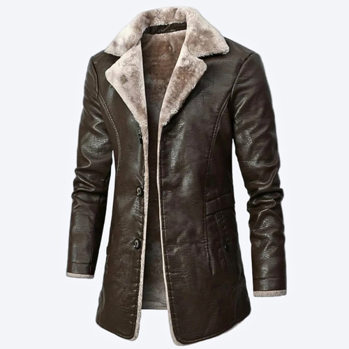 Men winter leather trench - men’s,