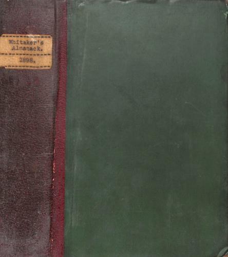 Whitaker almanack 1898 - almanack,