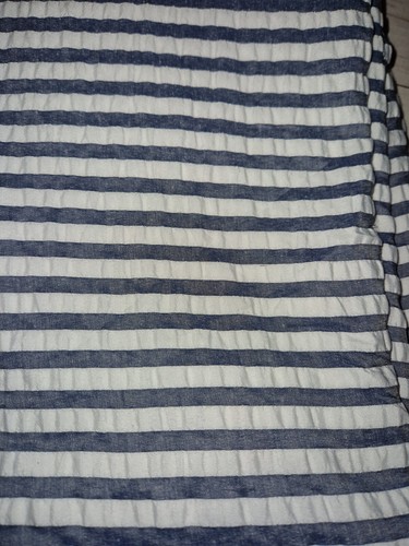 Navy seersucker fabric 3metres - seersucker,