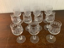 11 Engraved Porto Glasses In