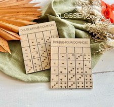 5 x WOODEN WEDDING DOMINOES