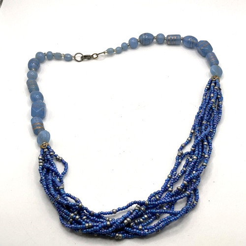 Vintage blue glass bead