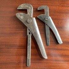 2 x Footprint Adjustable Plumbers Pipe Wrenches 9" & 6” inch Made in England 