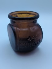 Vintage Brown Glass Marmite Jar 4oz Empty