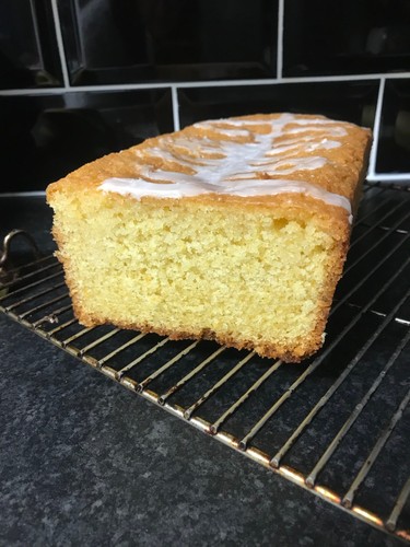 Homemade lemon drizzle loaf - homemade,