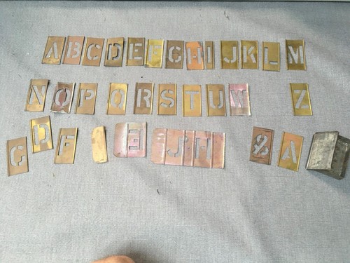 Old brass lettering - ,