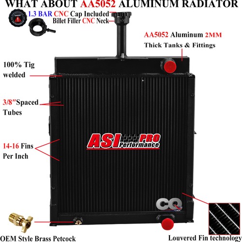 Rows aluminum radiator - rows, for