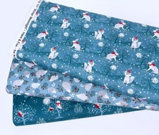 Teal Christmas Fabric Quilting