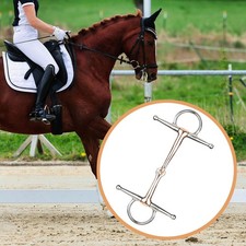 Horse Bit Stallion Training Bit Gear for Harness Full Cheek Bit Stainless Steel