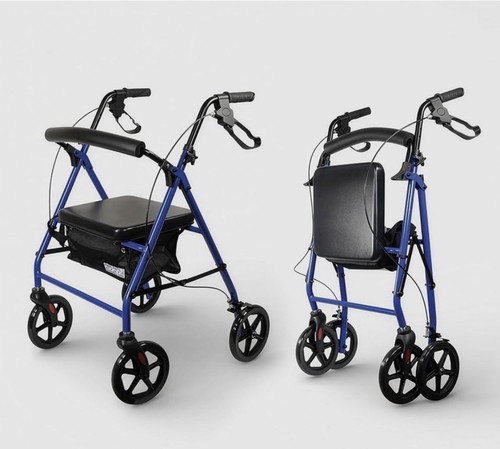 Aidapt rollator blue with bag - aidapt,