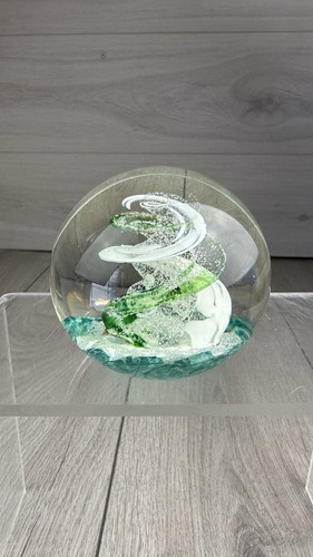 Selkirk glass paperweight hand - glass,
