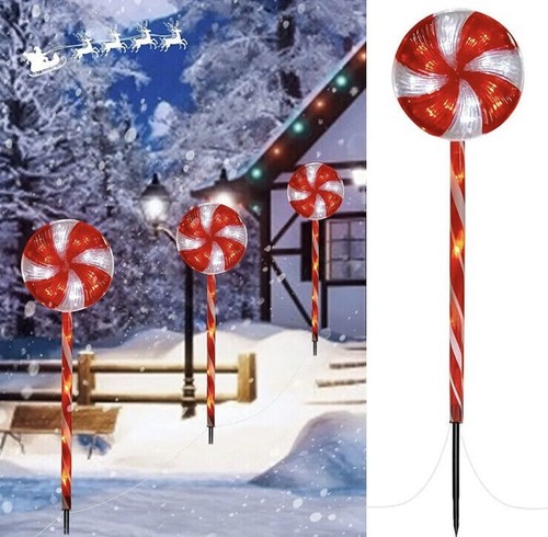 Christmas candy cane - cane, lights