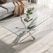 Console Coffee End Table Clear