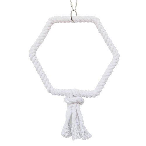 Hexagonal rope parrot perch - parrot,