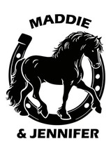 Personalized horsebox stickers - personalized,