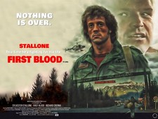 FIRST BLOOD 1982 quad poster print 30x40" Stallone Richard Crenna Rambo FREE P&P