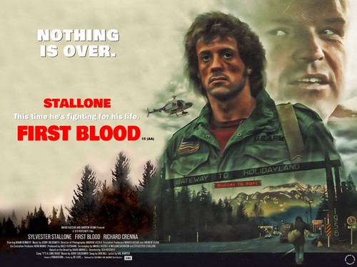 First blood 1982 quad poster - quad,