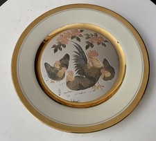 Chickens Chokin Art 24kt Gold
