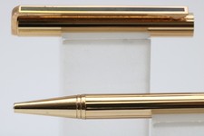 Vintage Edinex Slimline Lined Gold Plated Ballpoint Pen