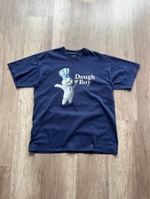 Logotel Shirt Vintage Pillsbury Dough Boy Blue T-Shirt USA Blue Size L