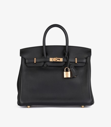 Hermès black swift leather - hermès,