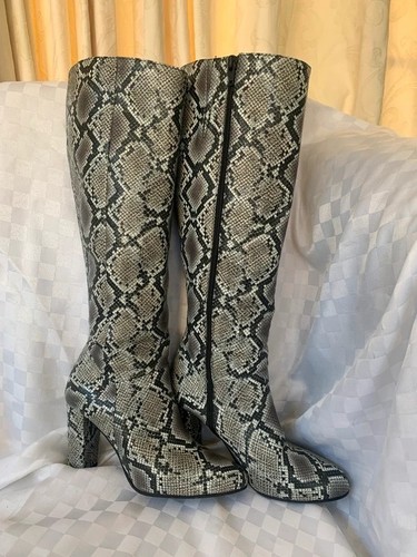 Ladies high heel leather boots - leather,