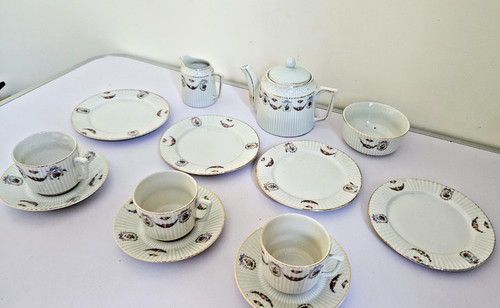 Gold ribbed vintage set - , childs