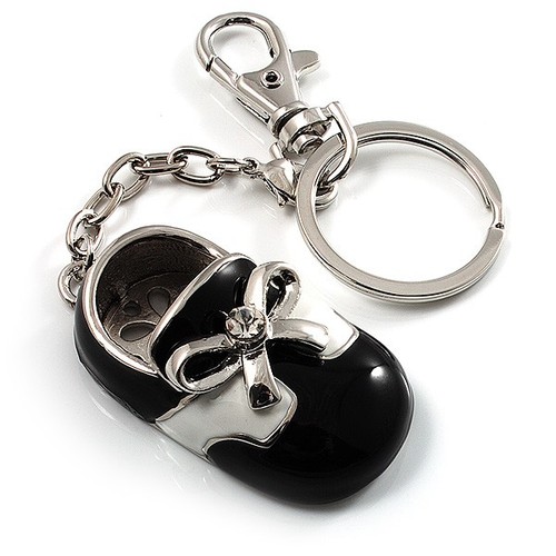 Black and white enamel - black,