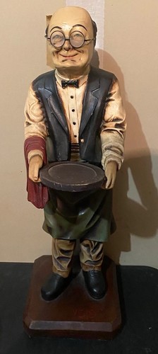 Waiter figurine statue - waiter,