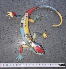 Metal Lizard Colourful Wall