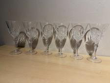 6 x Vintage Cut Glass Crystal