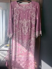 pink  and silver beaded
