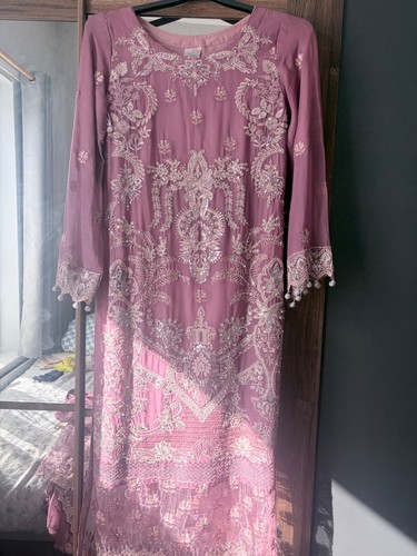 Pink and silver beaded - ,