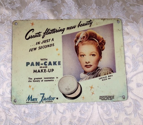 Vintage max factor tin sign - max,