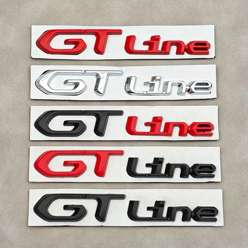 Metal line badge car - 3d,