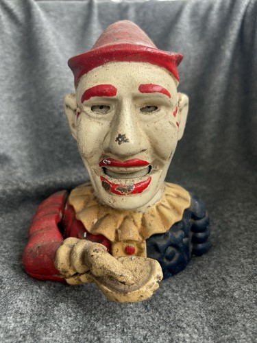 Vintage cast iron clown - vintage,