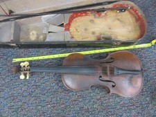 Jacobus Stainer violin circa 1890 maple wood worn antique needs works worn unit