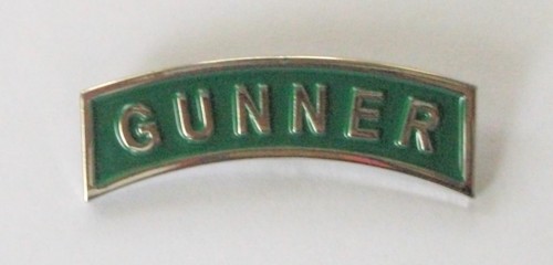 Gunner lapel pin - lapel, walking