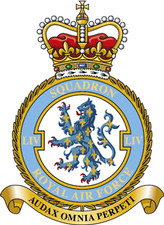 RAF 54 SQUADRON BADGE ON METAL
