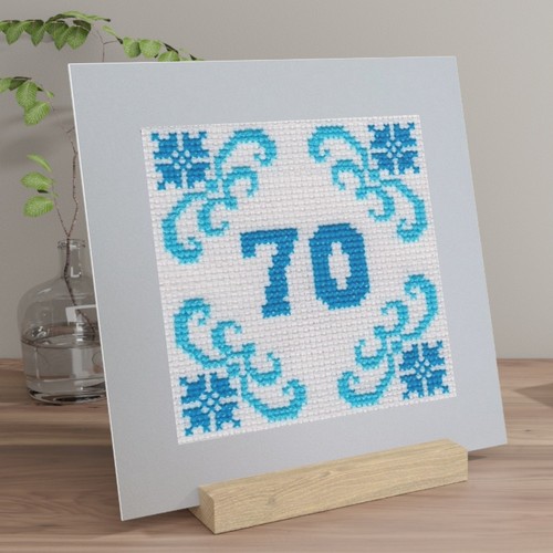 70th birthday card cross - 70th,
