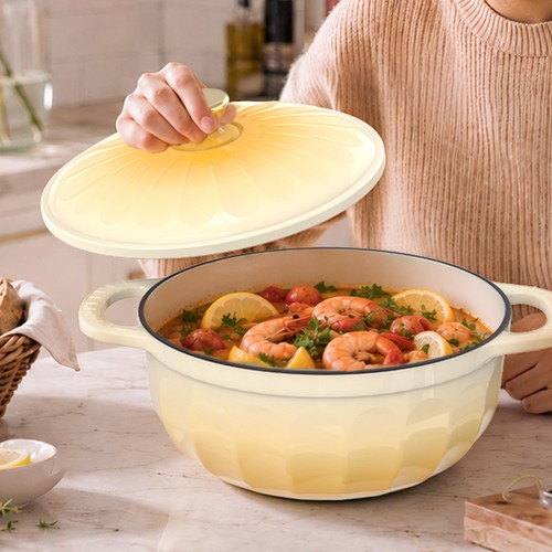 Yellow enameled cast iron - cast,