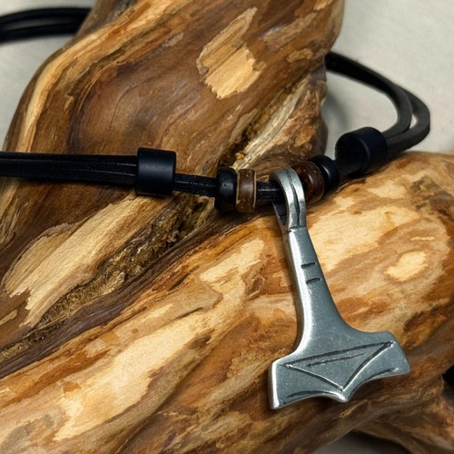 Necklace leather chain thor - necklace, thor's