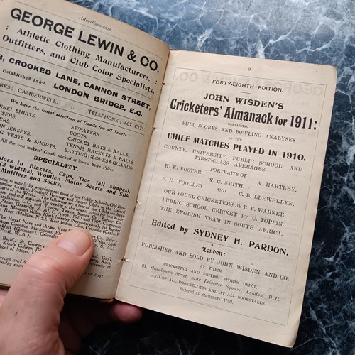 1911 presentation copy wisden - 1911,