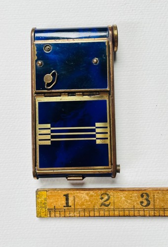 Art deco blue enamel - blue,