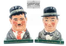 ROYAL DOULTON LAUREL AND HARDY BOOKENDS D7119 D7120  MINT 731/2500