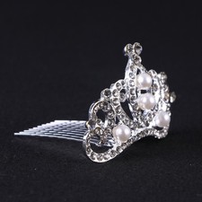  Girl Rhinestone Pearl Crown Tiara Sparkling Headband Crowns Hair Accessories