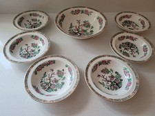 John Maddock India Tree serving bowl and six small bowls. Good condition.