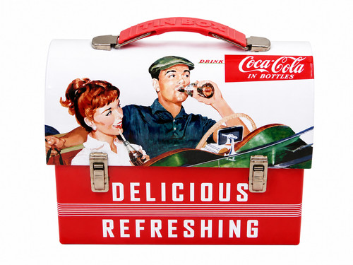 Vintage coca cola metal lunch - vintage,