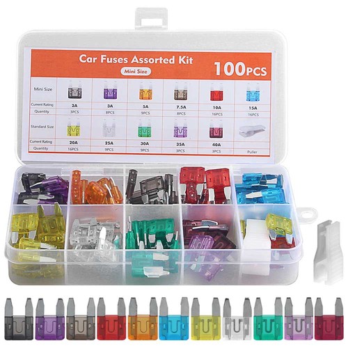 100pcs car fuses assorted - fuses,